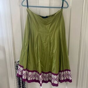 Boden lime green full skirt